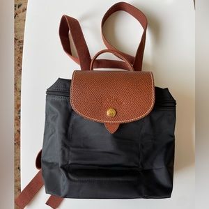 Mini Le Pliage Canvas Backpack in Black
